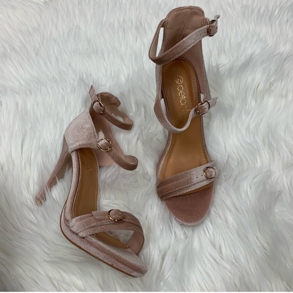 Betani Shoes - 💕 Pink Velvet Heels